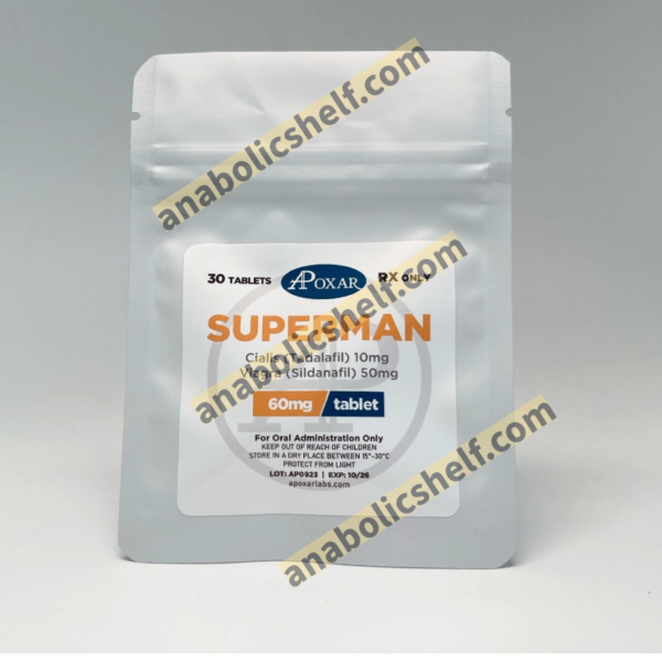 Superman (Cialis 10mg + Viagra 50mg) 60mg/30tabs - Apoxar