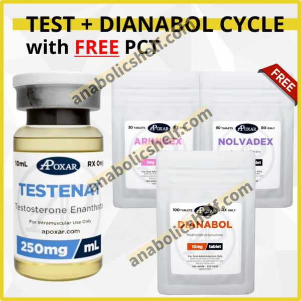 Testosterone Enanthate and Dianabol Cycle with Free PCT - 8 Weeks - Muscle Mass